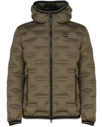 Blauer - Nylon Down Jacket With Rectangle Quilting - Lyst