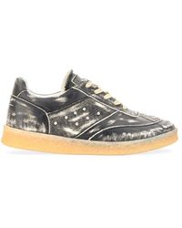 MM6 by Maison Martin Margiela - Leather Low-top Sneakers - Lyst