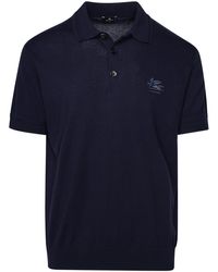 Etro - Cotton Blend Polo Shirt - Lyst