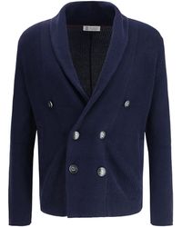 Brunello Cucinelli - Cardigan With A Shawl Collar - Lyst