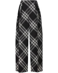 Burberry - Vintage Check Wide-leg Trousers - Lyst