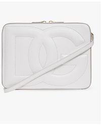 Dolce & Gabbana - Leather Shoulder Bag With Logo - Lyst