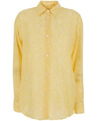 Grifoni - Shirt With Classic Collar And Long Sleeves Cotton Blouses - Lyst