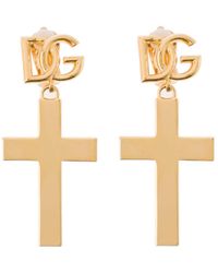 Dolce & Gabbana - Cross Logo Earrings - Lyst