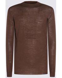 Rick Owens - Brown Virgin Wool Sweater - Lyst