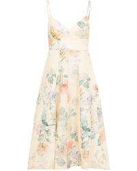 Zimmermann - Illuminate Picnic Flared Midi Dress - Lyst