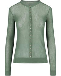 Lemaire - Long Sleeved Semi-Sheer Ribbed Top - Lyst