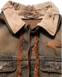 Dolce & Gabbana - Raw Cut Panelled Denim Jacket Cotton Elastane Clothing - Lyst