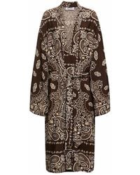 The Attico - Printed Viscose Twill Kaftan Dress - Lyst
