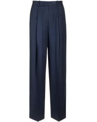 Theory - Midnight Satin Trousers - Lyst