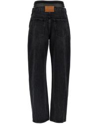 Alexander Wang Slit Hem Jeans W/ Mesh Underwear in Black | Lyst