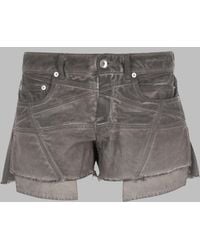 Rick Owens - Denim Shorts Lana Cut Offs Cotton - Lyst