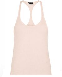Tom Ford - Logo Slim Fit Top Silk Tops - Lyst