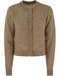 Peserico - Tricot Cardigan With Micro-Sequins - Lyst