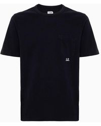 C.P. Company - C.P Company Jersey Garment Dyed Pocket T-Shirt - Lyst