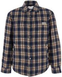 DUNST - Checkered Shirt With Front Logo Patch - Lyst