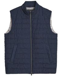 Herno - Linen Down Gilet - Lyst