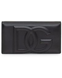 Dolce & Gabbana - Leather Phone Bag With Logo - Lyst