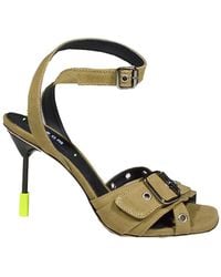 MSGM - Buckle-detailed Ankle Strap Sandals - Lyst