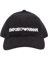 Emporio Armani - Logo Embroidered Baseball Cap - Lyst