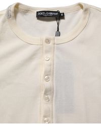 Dolce & Gabbana - Long Sleeves Henley Pullover Sweater Cotton Clothing - Lyst