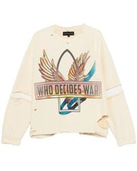 Who Decides War - Ribbon Tour Distressed Sweatshirt - Lyst
