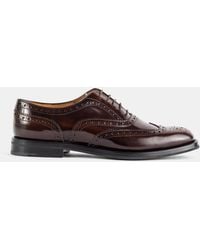 Church's - Oxford Full Brogue Polished Fumé Leather Burwood Tobacco Shoes - Lyst