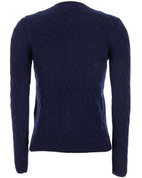 Polo Ralph Lauren - Crewneck Sweater Cable Knit Wool Tops - Lyst