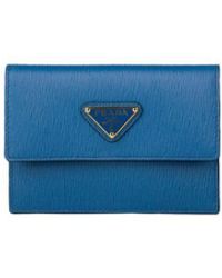 Prada - Wallet Saffiano Leather Bags - Lyst