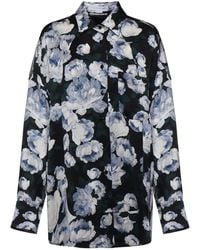 Stella McCartney - Floral Print Satin Blouse - Lyst