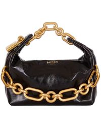 Balmain - Sync Mini Handbag With Chain-Link And Logo Plaque - Lyst