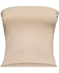 Brunello Cucinelli - Jersey Bandeau Top - Lyst