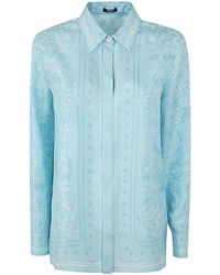 Versace - Formal Shirt Silk Twill Fabric Baroque Print 92 Clothing - Lyst