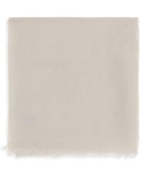 Brunello Cucinelli - White Cashmere Scarf - Lyst