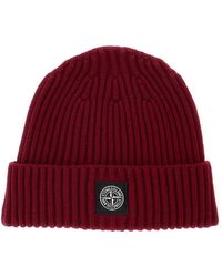 Stone Island - Beanie With Cuff Tech Fabric Hat - Lyst