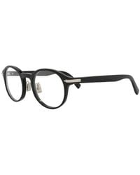 Dior - Eyeglasses Round Full Rim, Shiny Frame And Clear Demo Lenses Lens Blacksuitorj1000 - Lyst