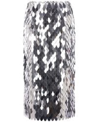Rabanne - Unlined-Colored Oval Plastic Discs Midi Skirt - Lyst