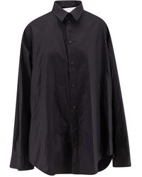 Balenciaga - Cotton Shirt-Effect Midi Dress - Lyst