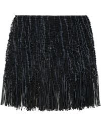 Roberta Einer - Element Knitted Macramé Mini Skirt Cotton - Lyst