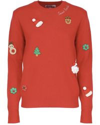 Mc2 Saint Barth - Wool Blend Christmas Sweater - Lyst