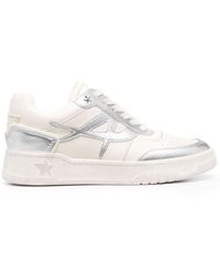 Ash - Panelled Two-tone Leather Sneakers - Lyst