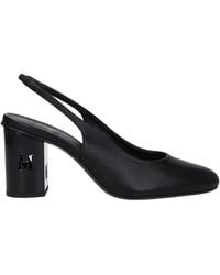 Max Mara - Slingback Heels Square Toe Block Heel - Lyst