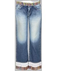 Alanui - Jeans With Bead Decoration, Cotton - Lyst