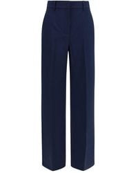 Max Mara - Blue Wool Oves Aries Casual Pants - Lyst