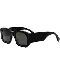 Fendi - Sunglasses Square Full Rim, Matte Frame And Smoke Lens Fe40113I02A - Lyst