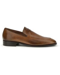 Miu Miu - Brown Calf Leather Bos Taurus Slip - Lyst
