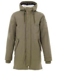 Moose Knuckles - Leather Biker Jacket With Zipper Details - Lyst