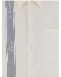 JW Anderson - Linen Shirt With Logo - Lyst