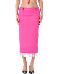 The Attico - Neon Midi Skirt - Lyst