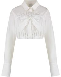Patou - Short Shirt With Bow - Lyst